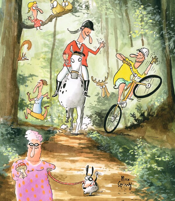Respekt | © Cartoon: Max Spring / Arbeitsgemeinschaft für den Wald (AfW) Respekt | © Cartoon: Max Spring / Arbeitsgemeinschaft für den Wald (AfW)